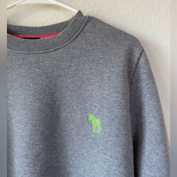 PS PAUL SMITH Sweatshirt Mens XL Grey Zebra Logo Pullover Sweater Preppy - Picture 6 of 7